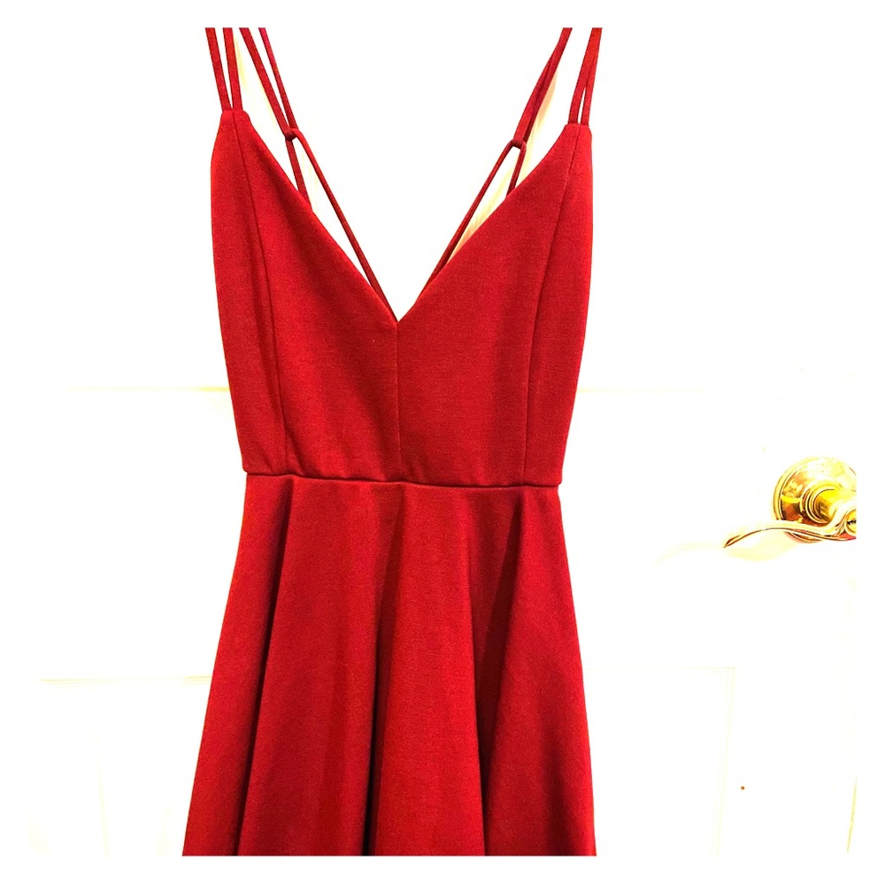 CASUAL/FORMAL Short Wine Red Dress, Size S